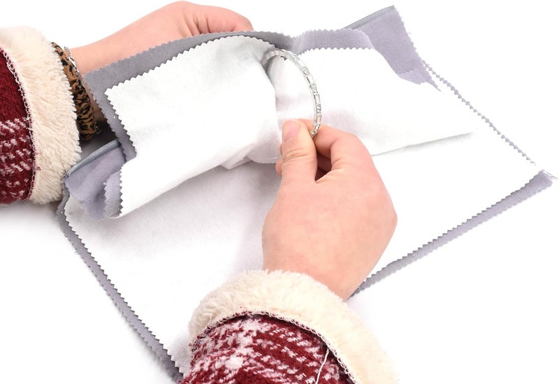 JARGOD Jewelry Polishing Cloth Jewelry Cleaning Cloth Silver Cleaning Cloth Made with Cotton 11" X 14" inches for Cleaning Gold, Silver and Platinum Jewelry. (Pack of 1) - Image 4